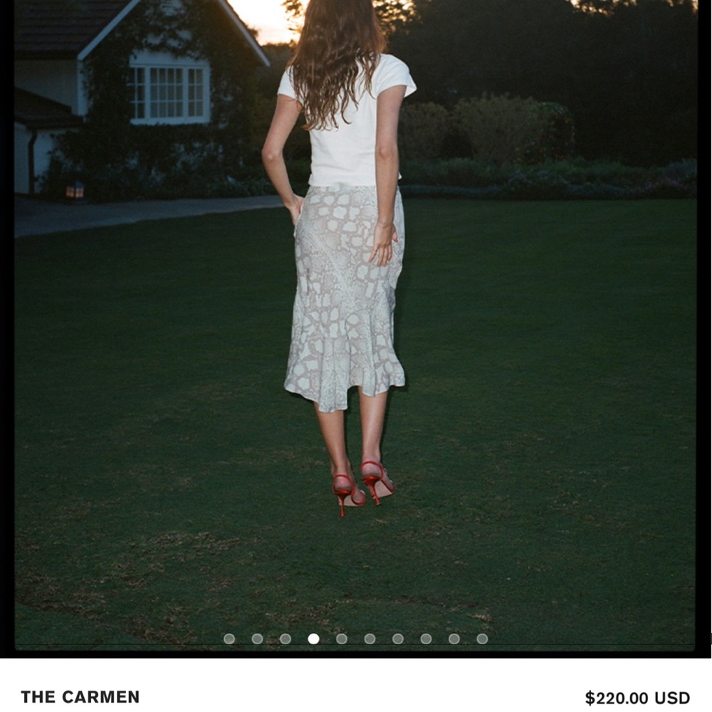 Realization Par The Carmen skirt in absinthe S NWT
